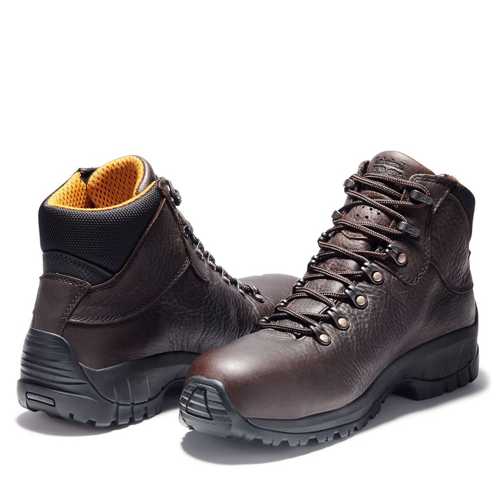 Botas de Trabajo Masculino - Timberland Pro® Titan® Trekker Alloy Toe - IECMR7539 - Marrom Escuro